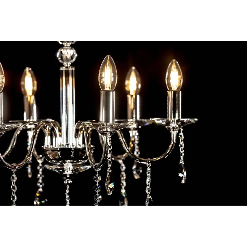 Candelabru Alama, Cristale, Bohemia, E14, AL010247, Crystal