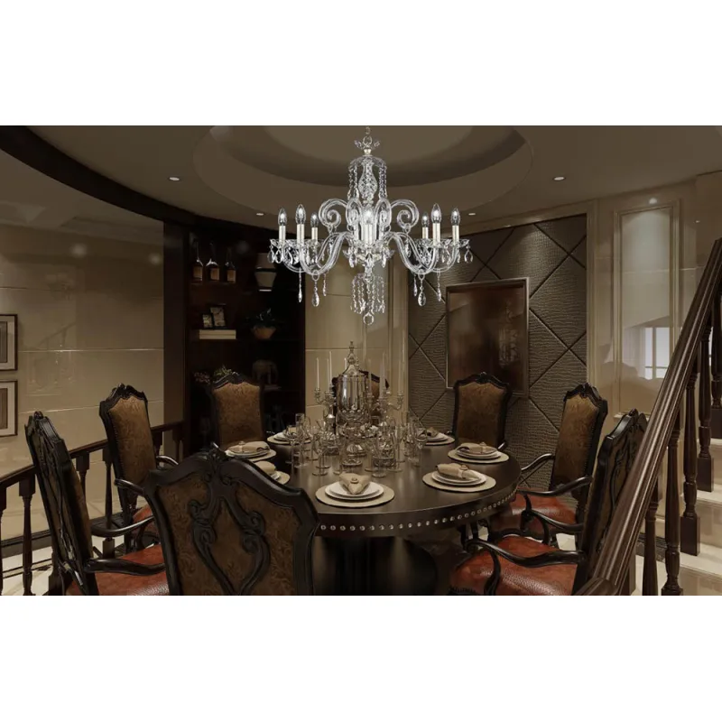 Candelabru Cristale, Modern, Bohemia, E14, AT010CH08K, Crystal