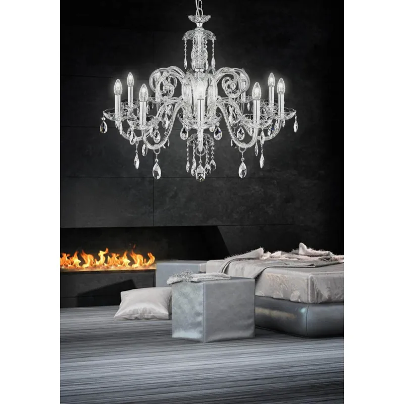 Candelabru Cristale, Modern, Bohemia, E14, AT010CH10K, Crystal