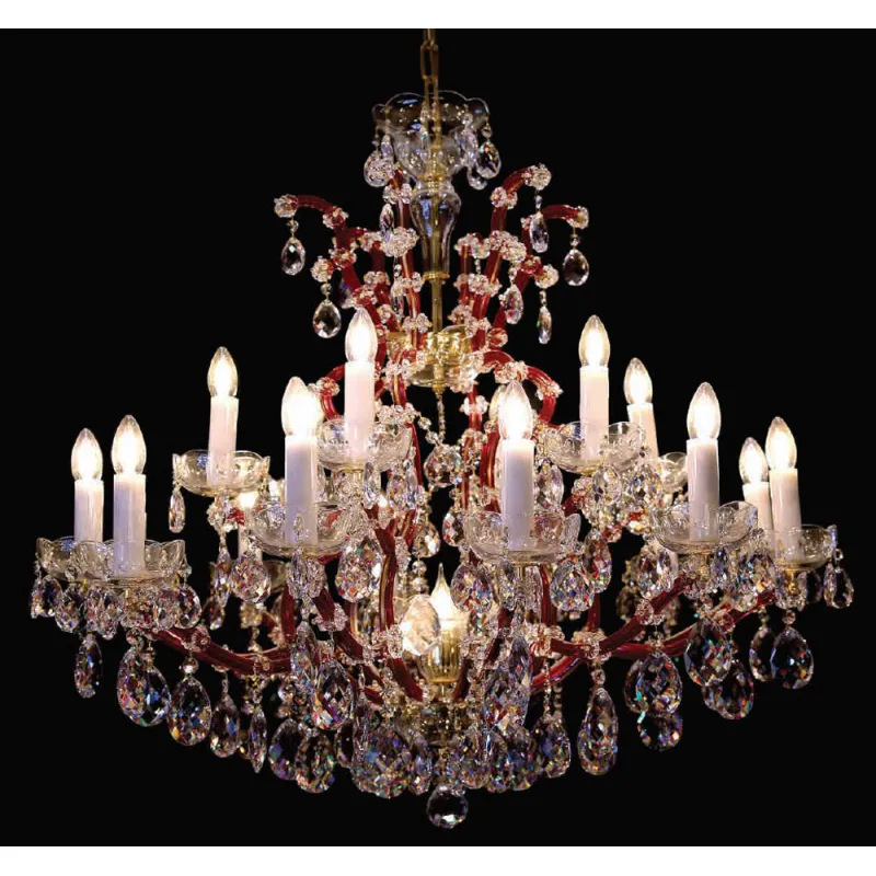 Candelabru Cristale, Maria Theresa, Bohemia, E14, BX010L10920Z219Red, Crystal