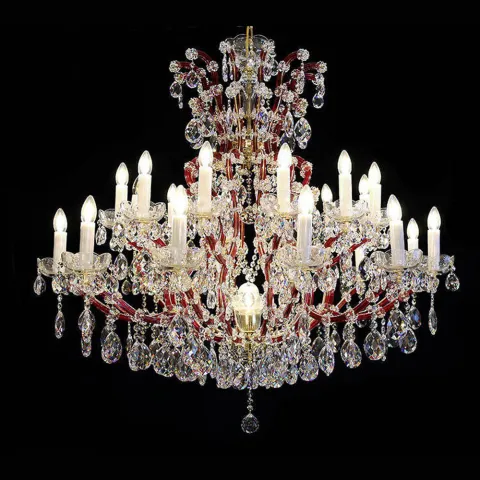 Candelabru Cristale, Maria Theresa, Bohemia, E14, BX010L10924Z225Red, Crystal