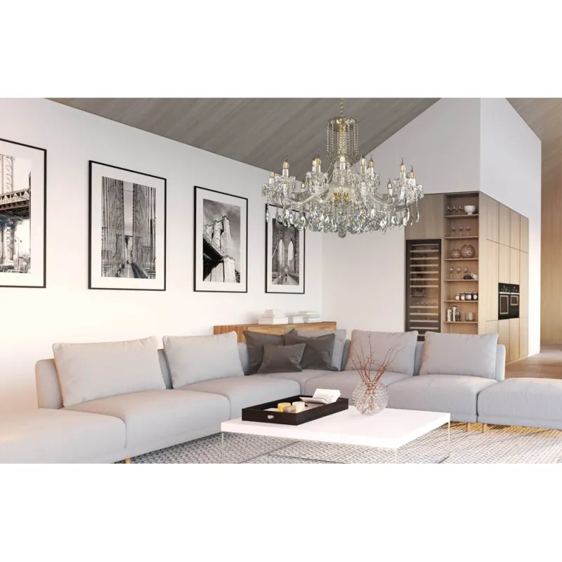 Candelabru Cristale, lux, Bohemia, E14, EL01010118+301PB, Crystal