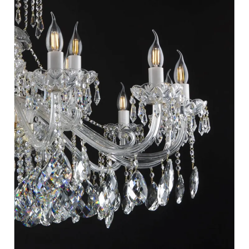 Candelabru Cristale, lux, Bohemia, E14, EL01010118+301PB, Crystal