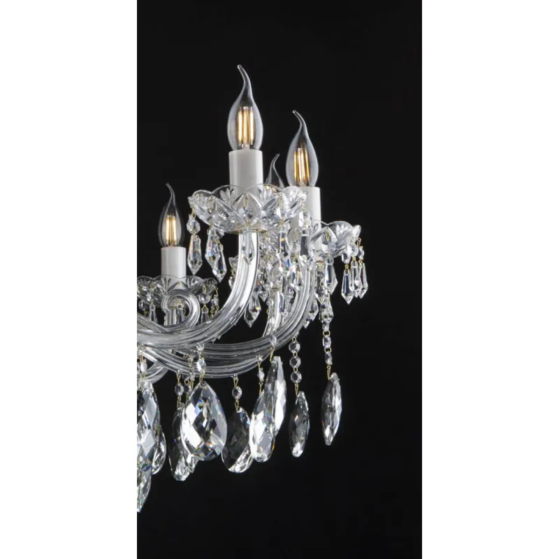 Candelabru Cristale, lux, Bohemia, E14, EL01010118+301PB, Crystal