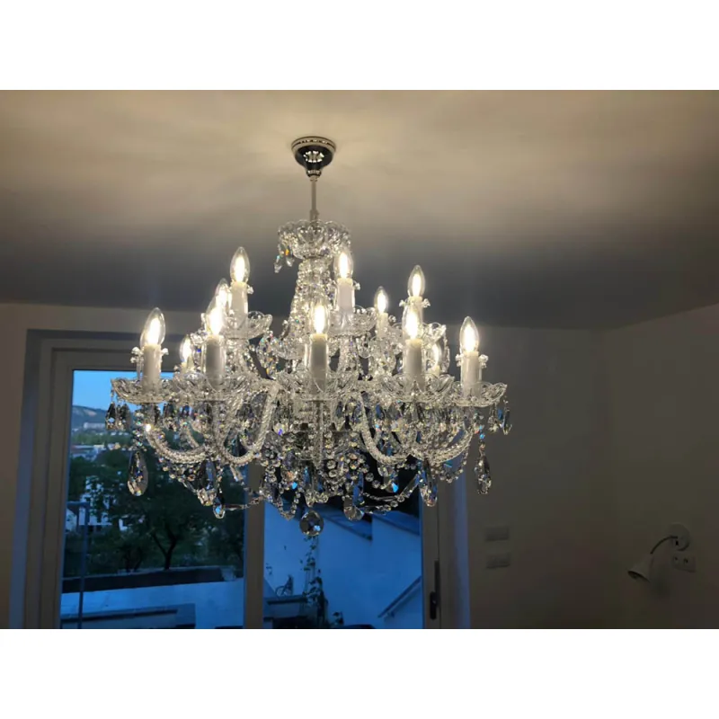 Candelabru Cristale, Bohemia, E14, EL01010212+602PB, Crystal