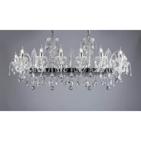 Candelabru Cristale, modern OVALPB, Bohemia, E14, EL0101021402OVALPB, Crystal