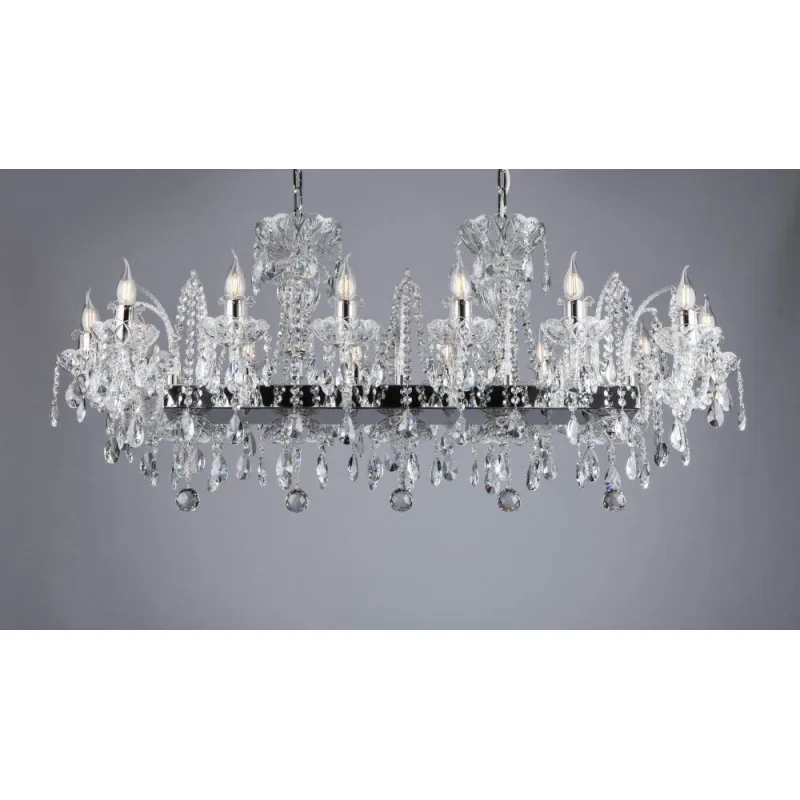 Candelabru Cristale, modern OVALPB, Bohemia, E14, EL0101021402OVALPB, Crystal