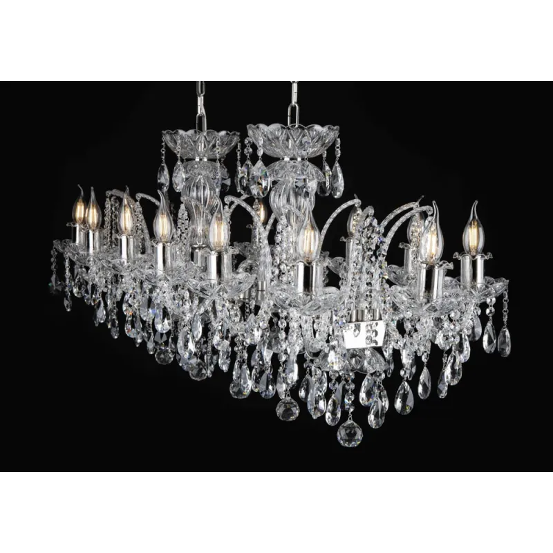 Candelabru Cristale, modern OVALPB, Bohemia, E14, EL0101021402OVALPB, Crystal