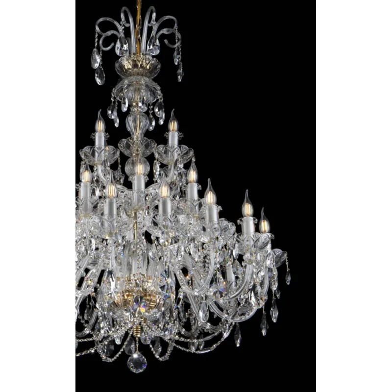 Candelabru Cristale, lux, Bohemia, E14, EL01010228+302PB, Crystal