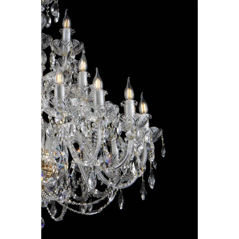 Candelabru Cristale, lux, Bohemia, E14, EL01010228+302PB, Crystal