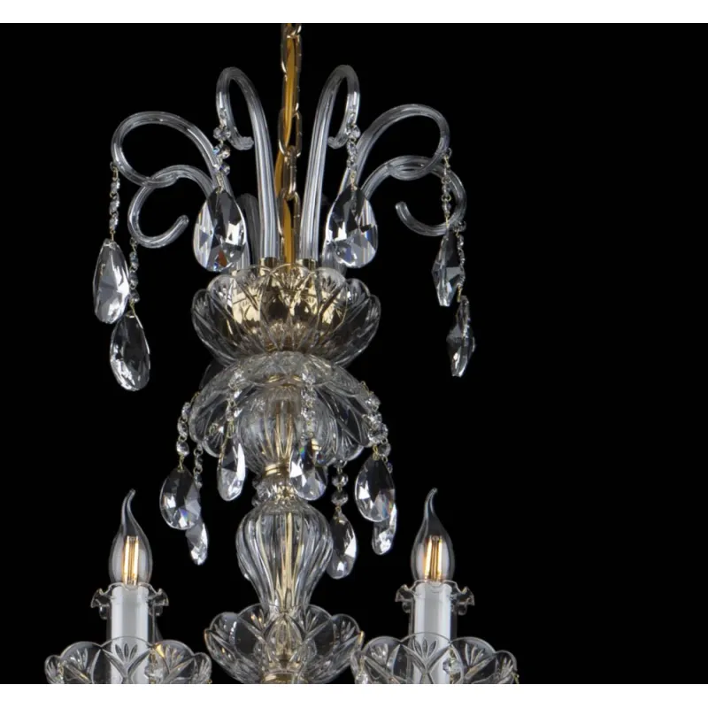 Candelabru Cristale, lux, Bohemia, E14, EL01010228+302PB, Crystal