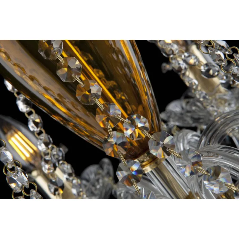 Candelabru Cristale, Bohemia, E14, EL0101096201-2BELLS PB, Crystal
