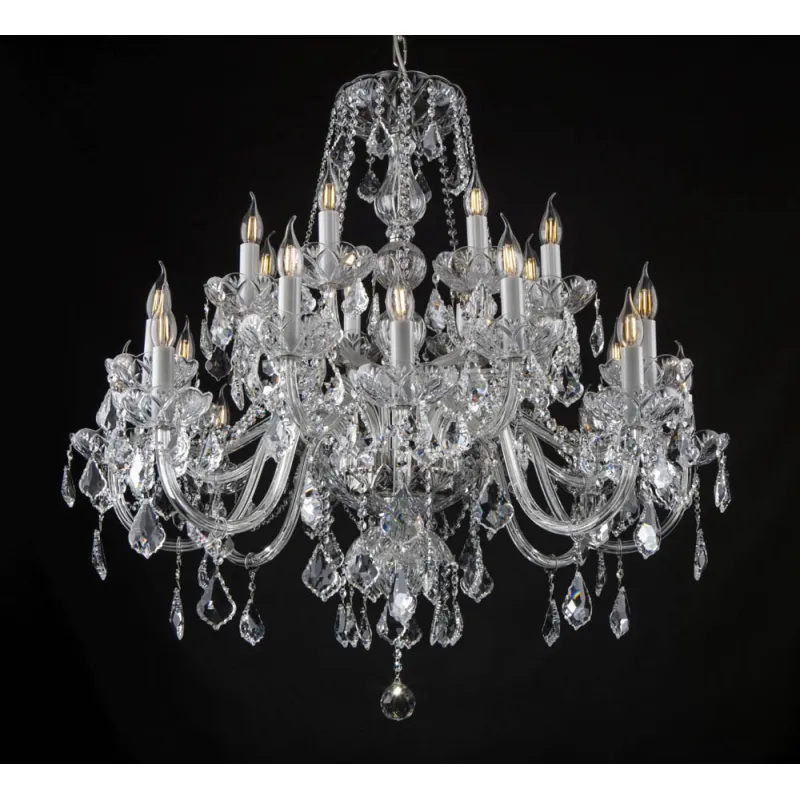 Candelabru Cristale, Bohemia, E14, EL01011916+804PB, Crystal