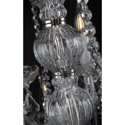 Candelabru Cristale, Bohemia, E14, EL01011916+804PB, Crystal