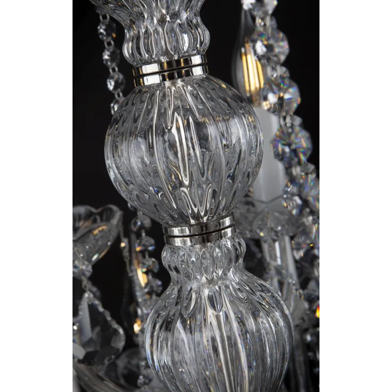 Candelabru Cristale, Bohemia, E14, EL01011916+804PB, Crystal