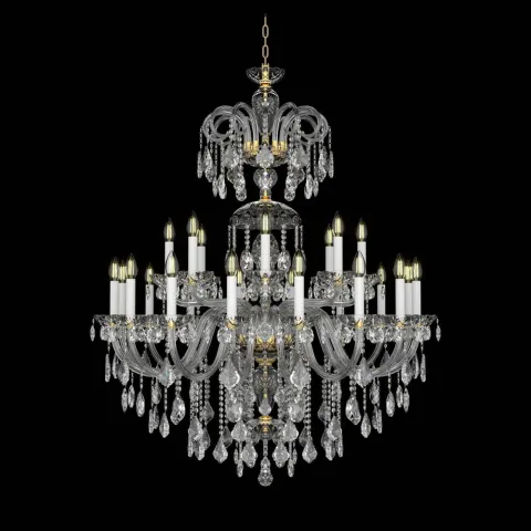 Candelabru Cristale, lux, Bohemia, E14, EL0101282404PB, Crystal