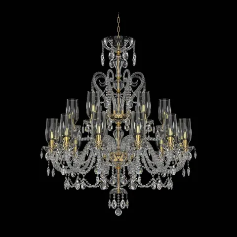 Candelabru Cristale, lux, Bohemia, E14, EL01013812+601AB3TPB, Crystal