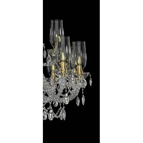 Candelabru Cristale, lux, Bohemia, E14, EL01013812+601AB3TPB, Crystal