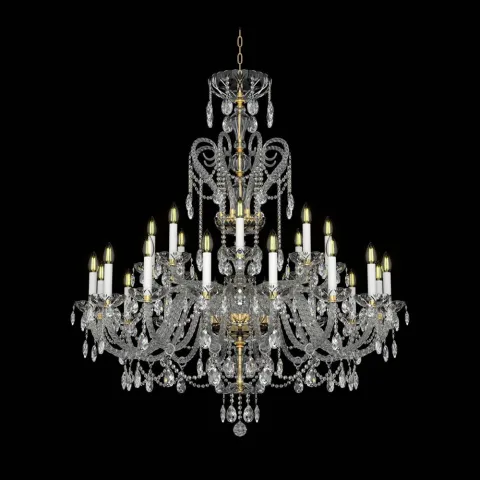 Candelabru Cristale, Bohemia, E14, EL01013816+801PB, Crystal