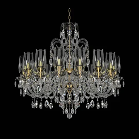 Candelabru Cristale, lux, Bohemia, E14, EL0101381601AB3TPB, Crystal