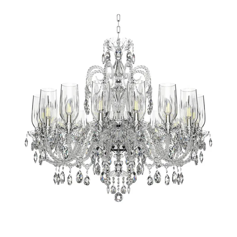 Candelabru Cristale, lux, Bohemia, E14, EL0101381601AB3TPB, Crystal