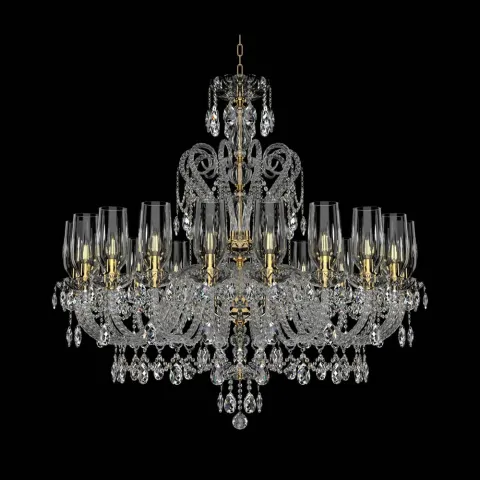 Candelabru Cristale, lux, Bohemia, E14, EL0101382001AB3TPB, Crystal