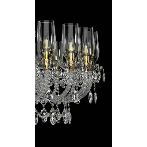 Candelabru Cristale, lux, Bohemia, E14, EL0101382001AB3TPB, Crystal
