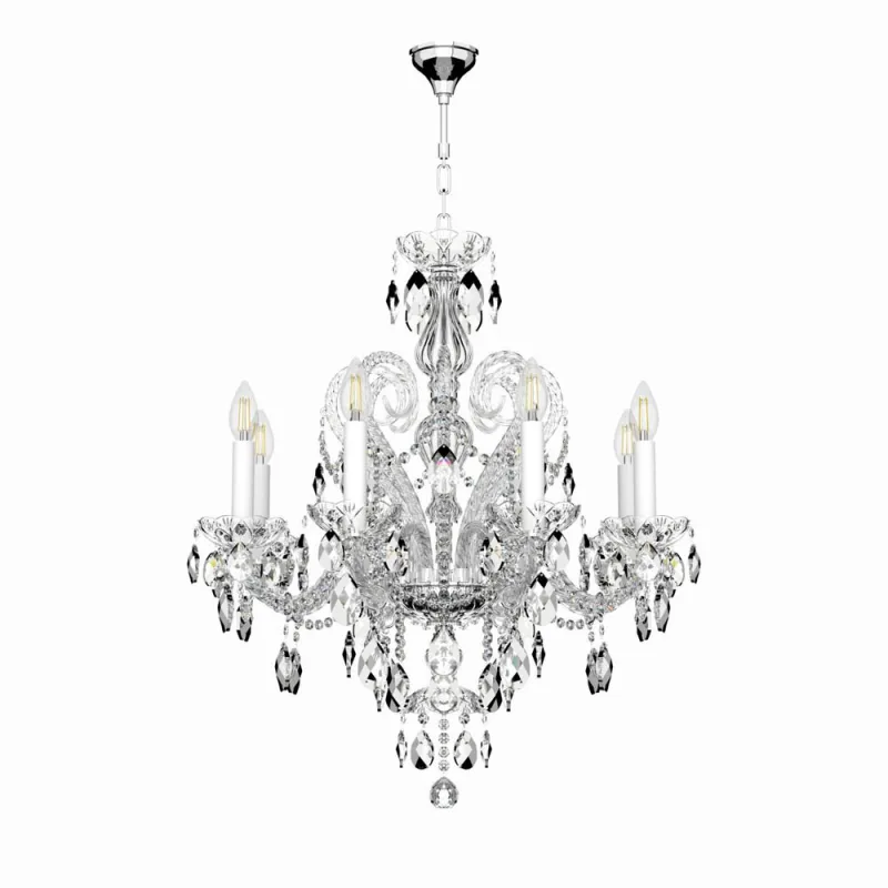 Candelabru Cristale, Bohemia, E14, EL010138801PB, Crystal