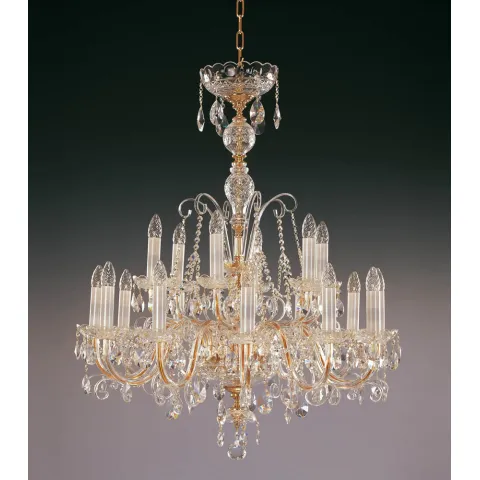 Candelabru Cristale, Sticla, Bohemia, E14, EL0101401802, Crystal