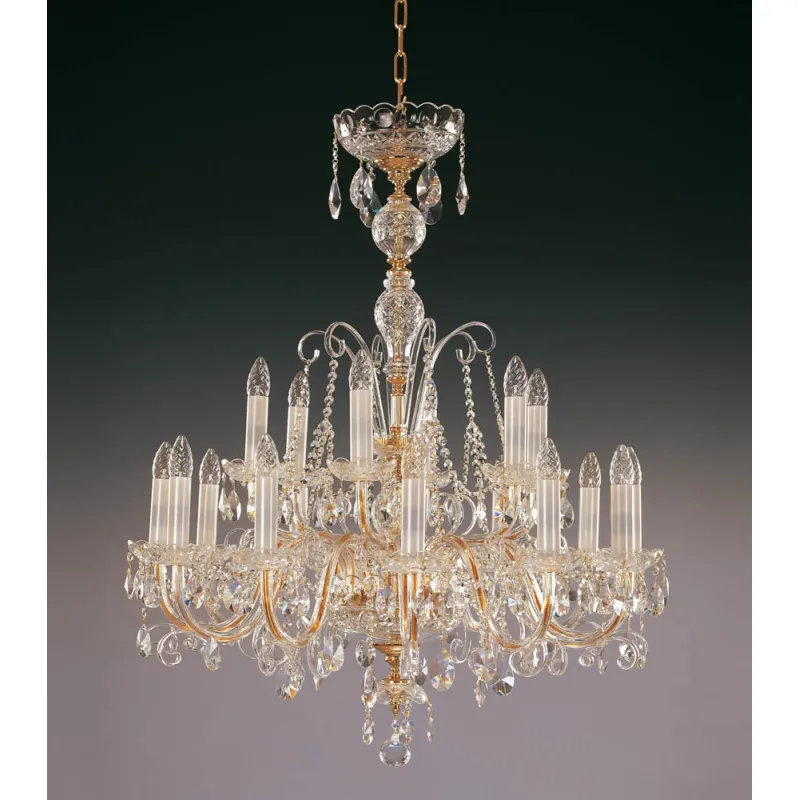 Candelabru Cristale, Sticla, Bohemia, E14, EL0101401802, Crystal