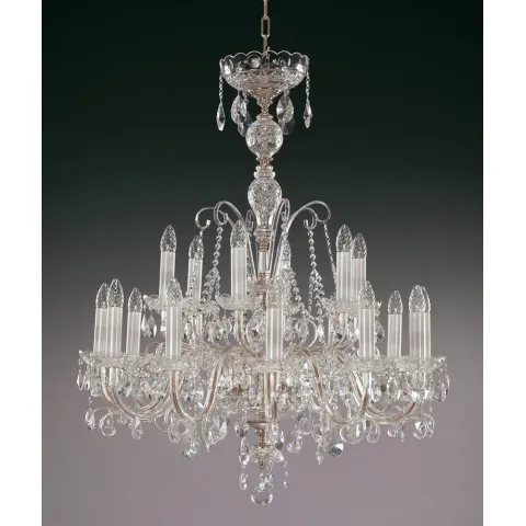 Candelabru Cristale, Sticla, Bohemia, E14, EL0101401802, Crystal