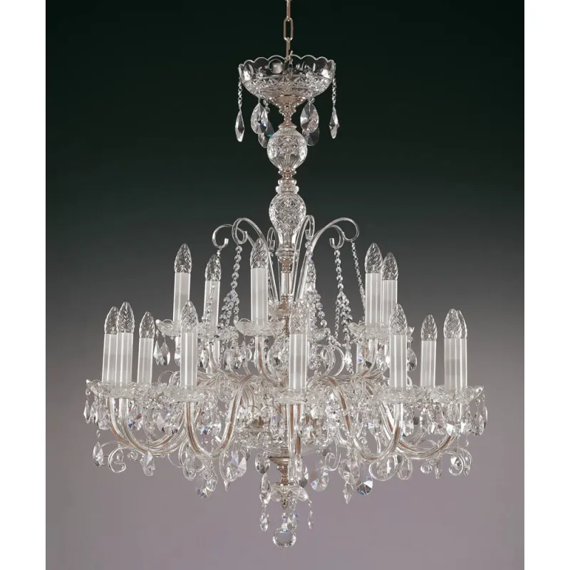 Candelabru Cristale, Sticla, Bohemia, E14, EL0101401802, Crystal