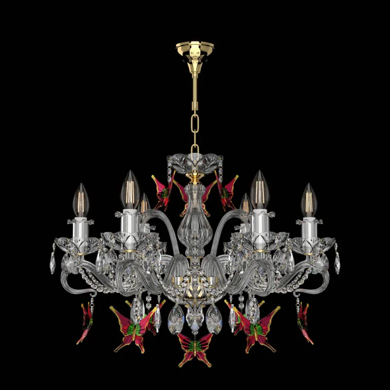 Candelabru Cristal, Bohemia, E14, EL010165602butterfly, Crystal