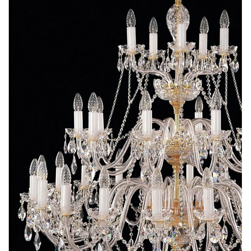 Candelabru Cristale, large, Bohemia, E14, EL0102003502, Crystal