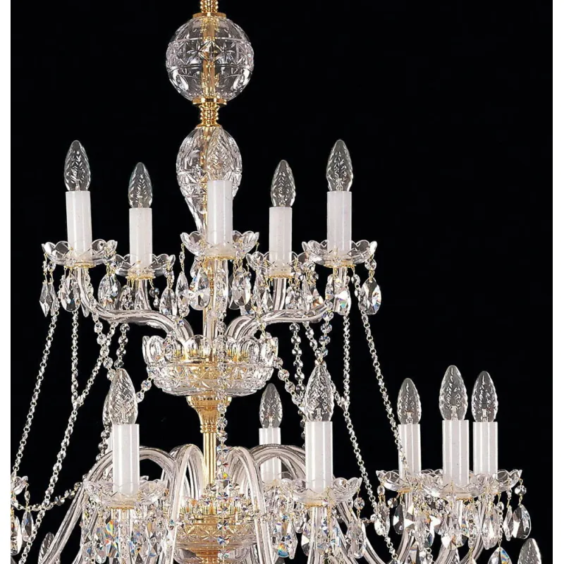 Candelabru Cristale, large, Bohemia, E14, EL0102003502, Crystal