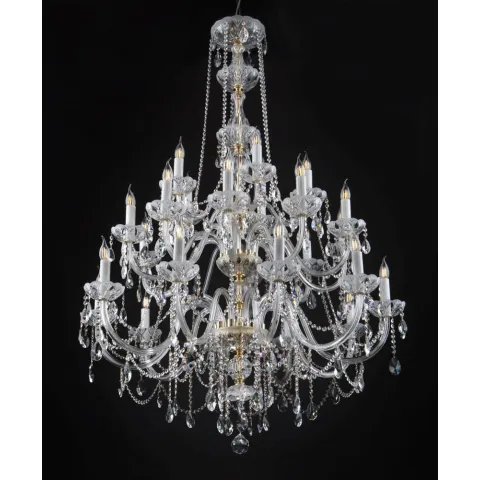 Candelabru Cristale, Sticla, Bohemia, E14, EL0102032502MAT, Crystal