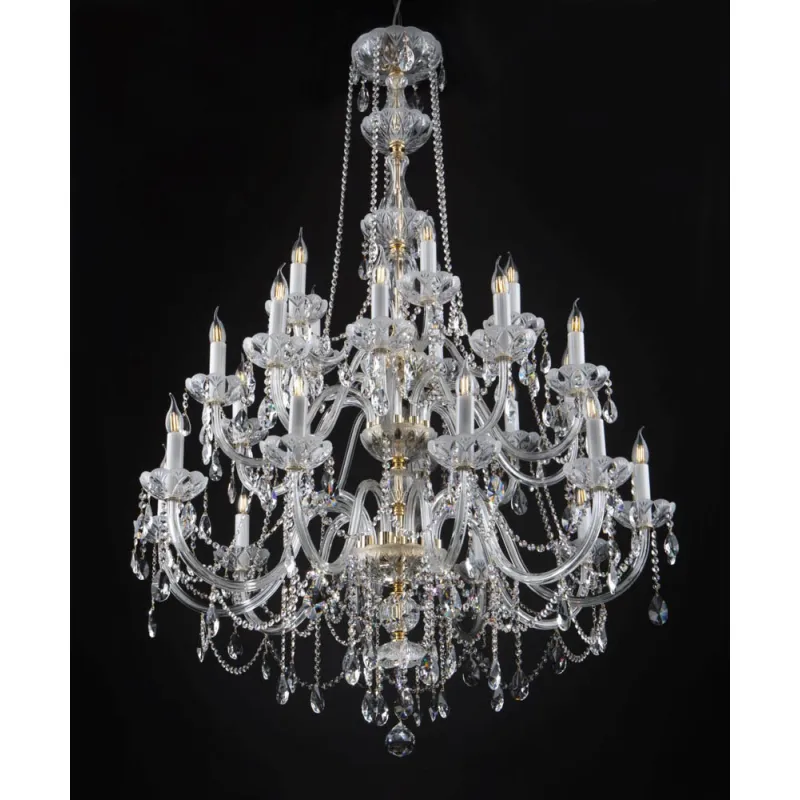 Candelabru Cristale, Sticla, Bohemia, E14, EL0102032502MAT, Crystal