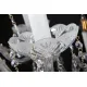 Candelabru Cristale, Sticla, Bohemia, E14, EL0102032502MAT, Crystal