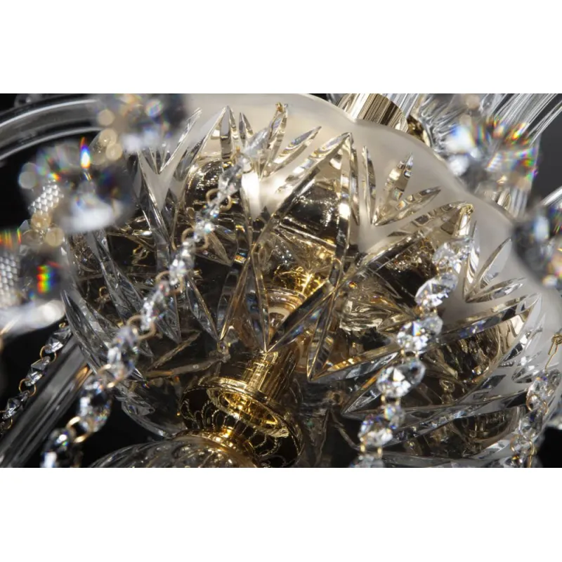 Candelabru Cristale, Sticla, Bohemia, E14, EL0102032502MAT, Crystal