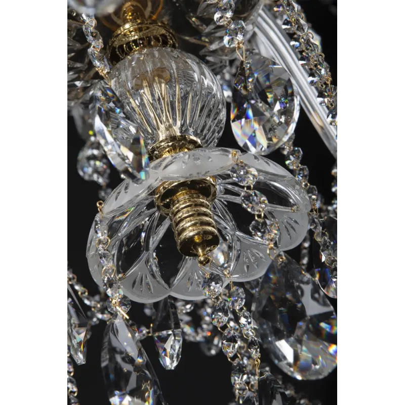 Candelabru Cristale, Sticla, Bohemia, E14, EL0102032502MAT, Crystal