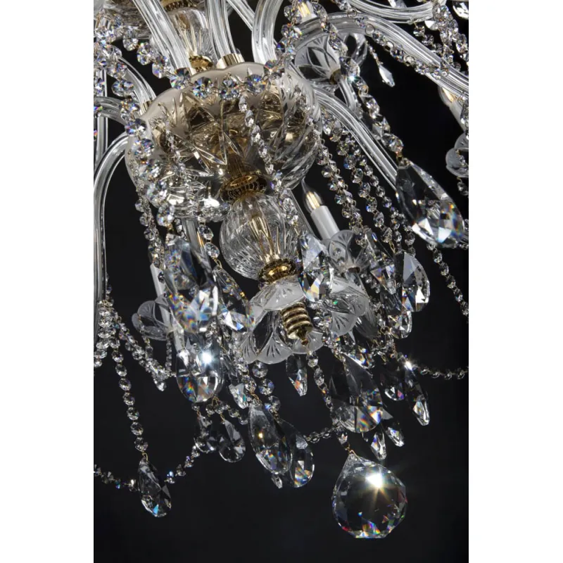 Candelabru Cristale, Sticla, Bohemia, E14, EL0102032502MAT, Crystal