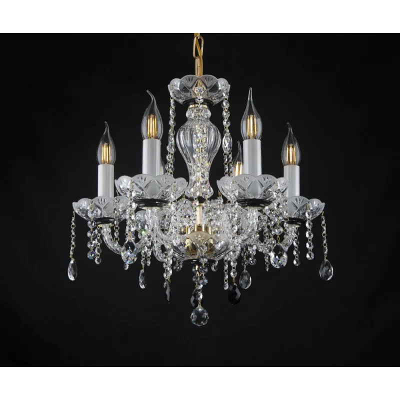 Candelabru Cristale, Sticla, Bohemia, E14, EL010204601MAT, Crystal