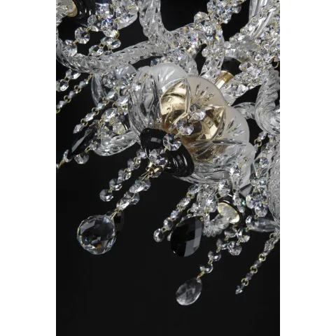 Candelabru Cristale, Sticla, Bohemia, E14, EL010204601MAT, Crystal