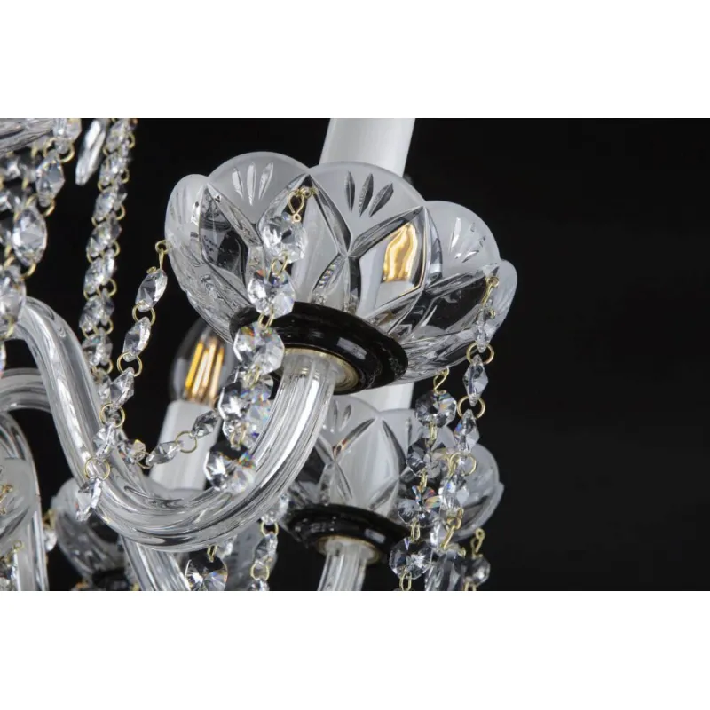 Candelabru Cristale, Sticla, Bohemia, E14, EL010204801mat, Crystal