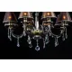 Candelabru Cristale, Abajururi golden brown, Bohemia, E14, EL010210814, Crystal
