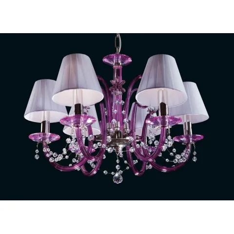 Candelabru Cristale, Violet, Abajur, Bohemia, E14, EL010214689, Crystal
