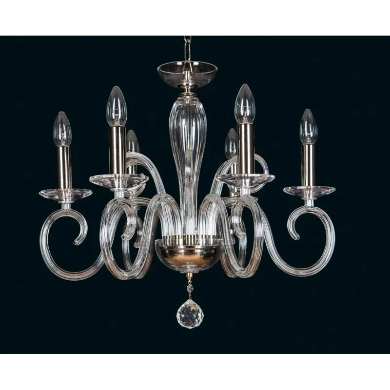 Candelabru Cristale, Sticla, Bohemia, E14, EL0102166024, Crystal