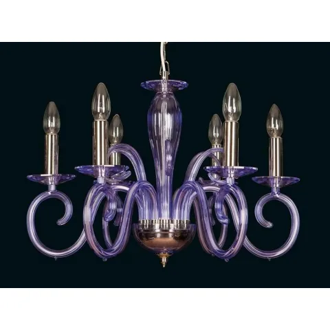 Candelabru Cristale, violet, Bohemia, E14, EL010216660, Crystal