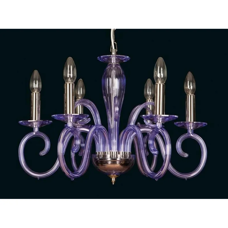 Candelabru Cristale, violet, Bohemia, E14, EL010216660, Crystal
