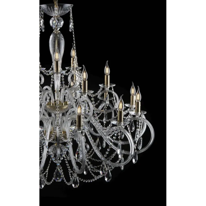 Candelabru Cristale, Bohemia, E14, EL01021812+6+309, Crystal